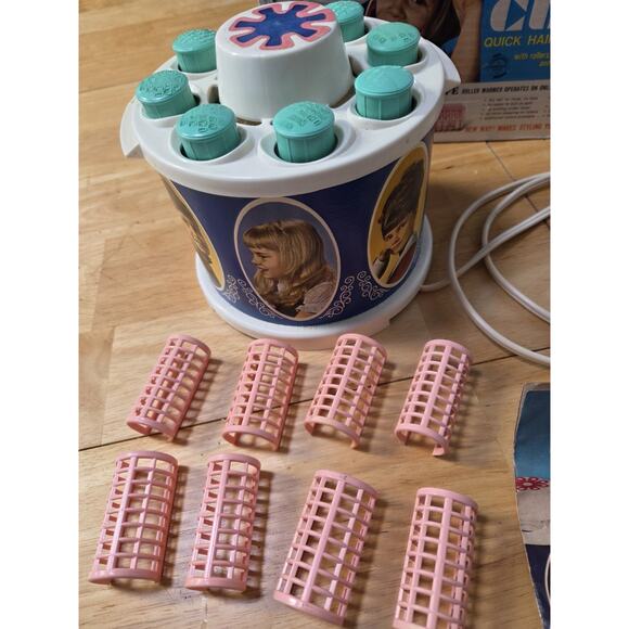 Vintage Kenner Easy Curl Hair Setter Kit 900 Working w Box Rollers 1968+ main image 9